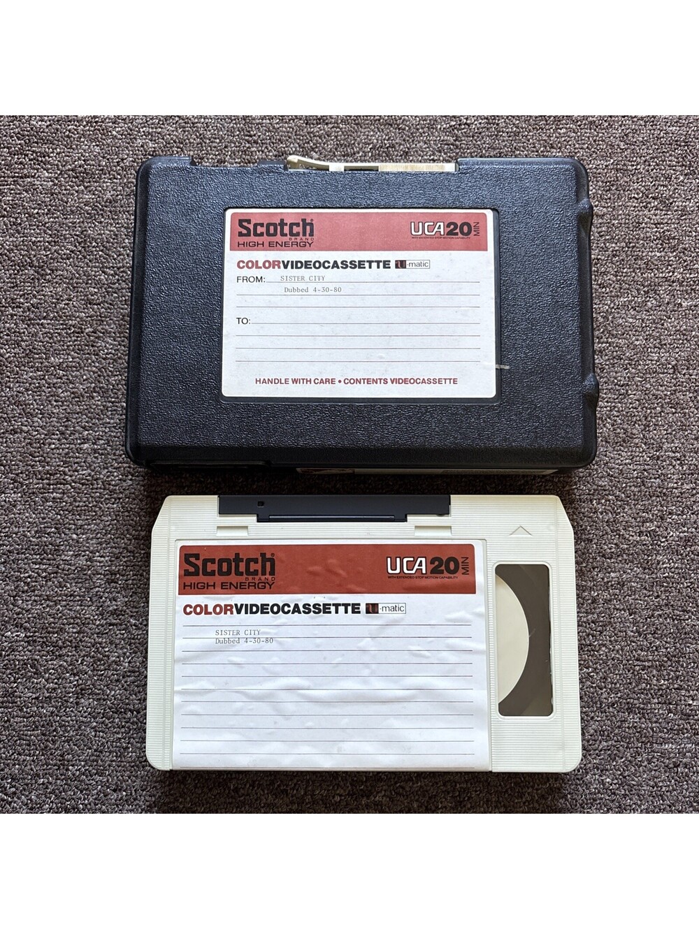 Scotch 3M UCA20 Videocassette Rewinder w/ Hard Case - Sister City 1980
